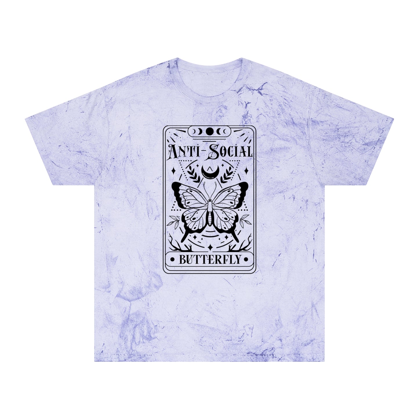 Anti-Social Butterfly Tarot Card - Unisex Color Blast T-Shirt