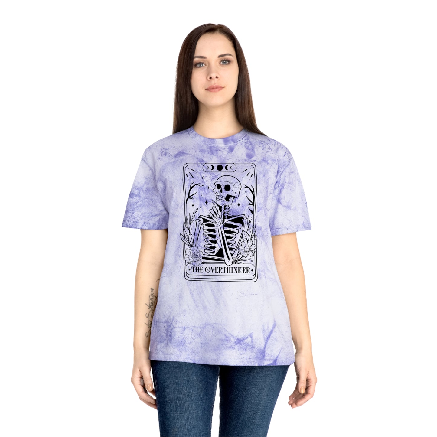 The Overthinker Tarot Card - Unisex Color Blast T-Shirt