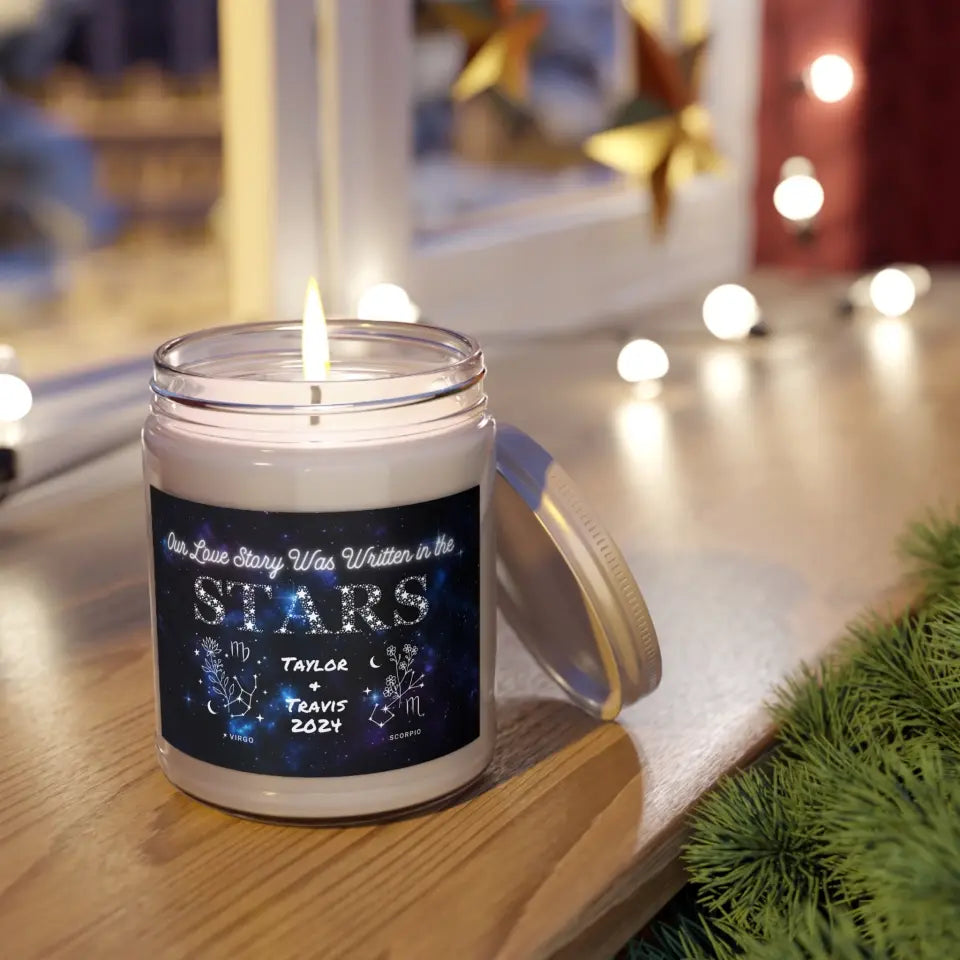 A Love Story Written in the Stars - Customizable Jar Candle