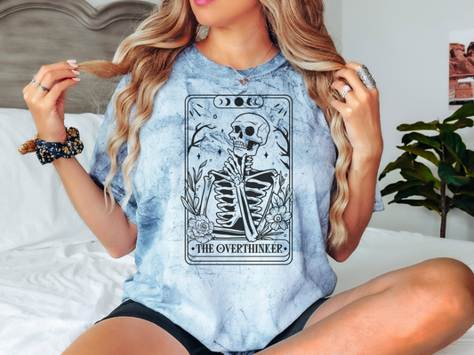 The Overthinker Tarot Card - Unisex Color Blast T-Shirt