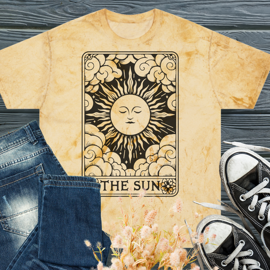 The Sun Tarot Card - Unisex Color Blast T-Shirt